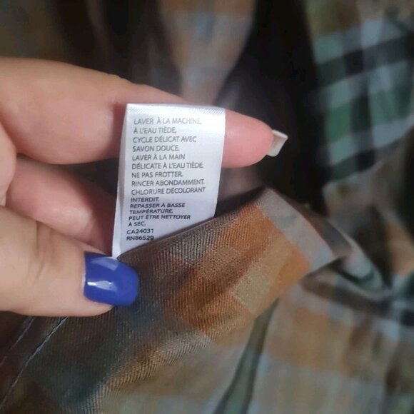 Viyella Shirt Men XL Cotton Wool Blend Plaid Check Shirt Made in Canada - Picture 10 of 11